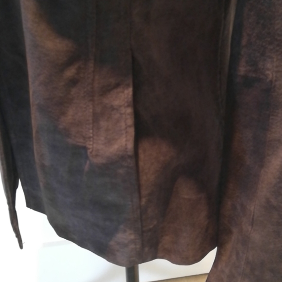 Chocolate Brown Suede Fitted Jacket - Never Worn - Picture 7 of 16